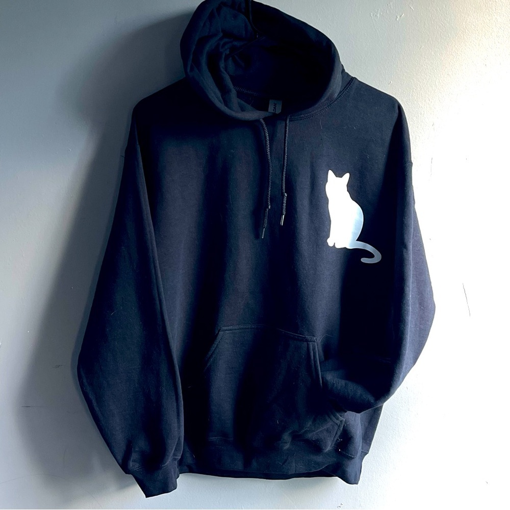 Halloween Black Cat Hoodie Twist the Bones Halloween Gift costumes, Med‎